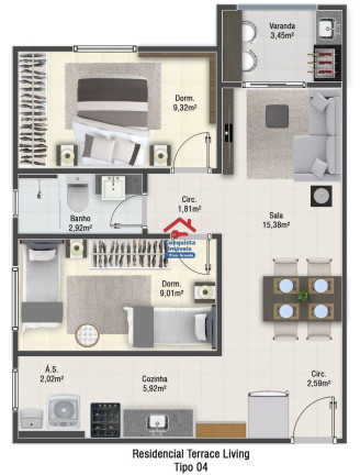 Imagem Apartamento com 2 Quartos à Venda, 62 m² em Aviação - Praia Grande Imagem Apartamento com 2 Quartos à Venda, 62 m² em Aviação - Praia Grande