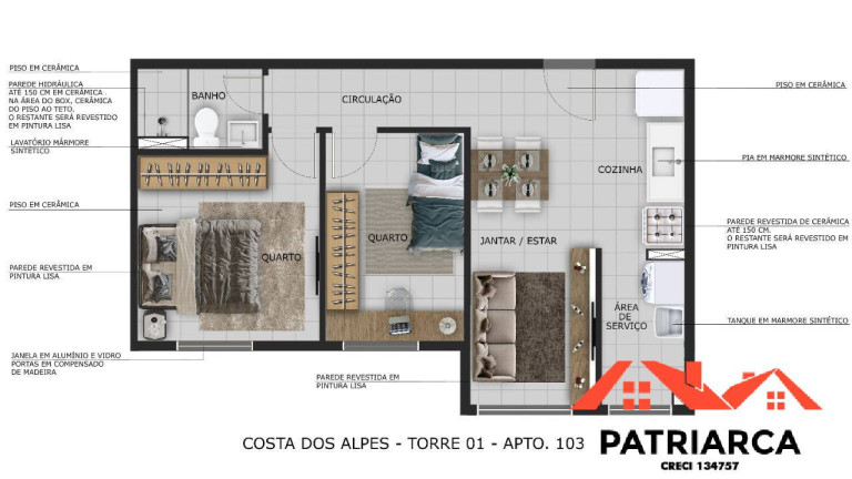 Imagem Apartamento com 2 Quartos à Venda, 56 m² em Jardim Nova Hortolândia I - Hortolândia Imagem Apartamento com 2 Quartos à Venda, 56 m² em Jardim Nova Hortolândia I - Hortolândia