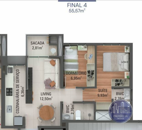 Imagem Apartamento com 2 Quartos à Venda, 55 m² em Campo Comprido - Curitiba Imagem Apartamento com 2 Quartos à Venda, 55 m² em Campo Comprido - Curitiba