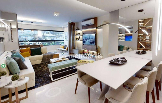 Apartamento com 3 Quartos à Venda, 135 m² em Vila Assunção - Santo André