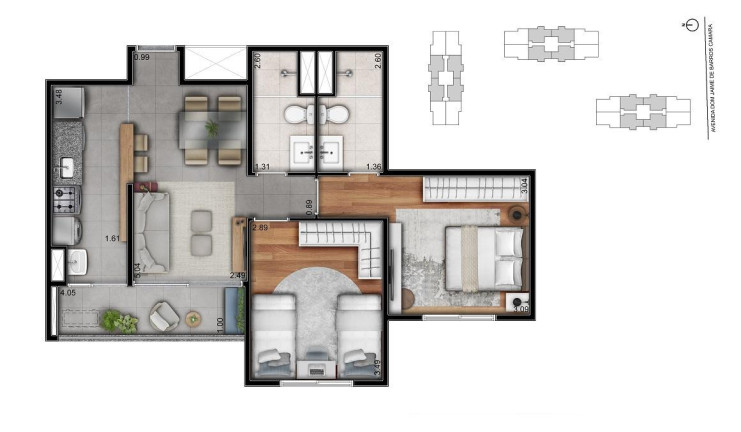 Imagem Imóvel com 2 Quartos à Venda, 54 m² em Planalto - São Bernardo Do Campo