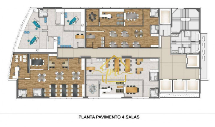 Imagem Sala Comercial para Alugar, 564 m² em Gonzaga - Santos Imagem Sala Comercial para Alugar, 564 m² em Gonzaga - Santos