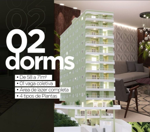 Imagem Apartamento com 2 Quartos à Venda, 61 m² em Caiçara - Praia Grande Imagem Apartamento com 2 Quartos à Venda, 61 m² em Caiçara - Praia Grande