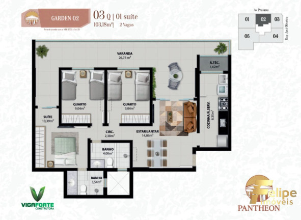 Imagem Imóvel com 3 Quartos à Venda, 101 m² em Praia Do Morro - Guarapari