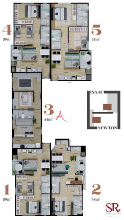 Imagem Apartamento com 2 Quartos à Venda, 44 m² em Centro - Cascavel Imagem Apartamento com 2 Quartos à Venda, 44 m² em Centro - Cascavel