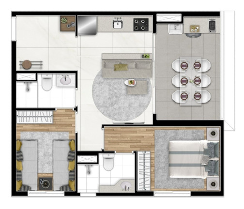 Imagem Apartamento com 2 Quartos à Venda, 53 m² em Barra Funda - São Paulo Imagem Apartamento com 2 Quartos à Venda, 53 m² em Barra Funda - São Paulo
