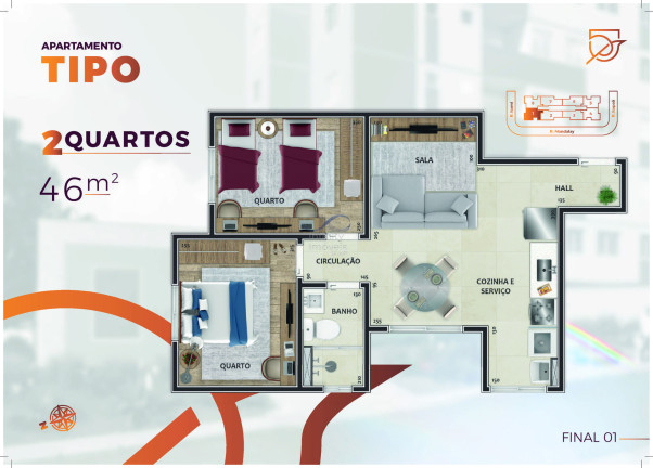Imagem Apartamento com 2 Quartos à Venda, 45 m² em Guarani - Belo Horizonte Imagem Apartamento com 2 Quartos à Venda, 45 m² em Guarani - Belo Horizonte