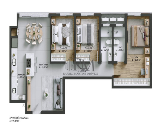 Imagem Apartamento com 3 Quartos à Venda, 95 m² em Centro - Biguaçu Imagem Apartamento com 3 Quartos à Venda, 95 m² em Centro - Biguaçu