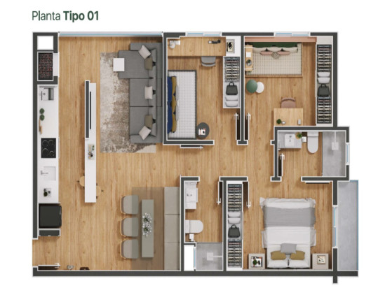 Imagem Imóvel com 3 Quartos à Venda, 74 m² em Glória - Joinville Imagem Imóvel com 3 Quartos à Venda, 74 m² em Glória - Joinville