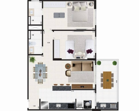 Apartamento com 2 Quartos à Venda, 79 m² em Vila Dinopolis - Mongagua