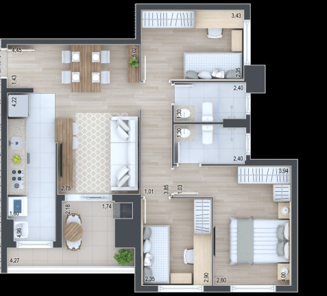 Imagem Apartamento com 2 Quartos à Venda, 67 m² em Portão - Curitiba Imagem Apartamento com 2 Quartos à Venda, 67 m² em Portão - Curitiba