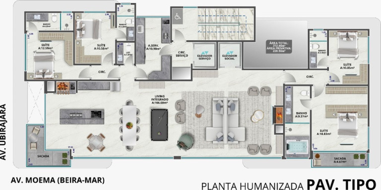 Imagem Apartamento com 4 Quartos à Venda, 220 m² em Navegantes - Capão Da Canoa