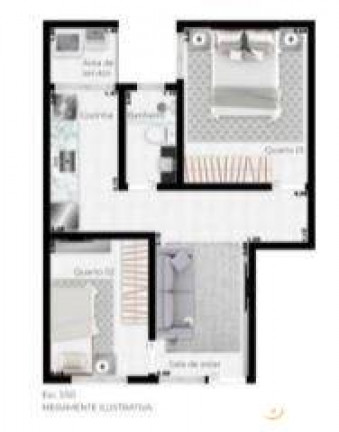 Imagem Apartamento com 2 Quartos à Venda, 41 m² em Jardim São Nicolau - São Paulo Imagem Apartamento com 2 Quartos à Venda, 41 m² em Jardim São Nicolau - São Paulo