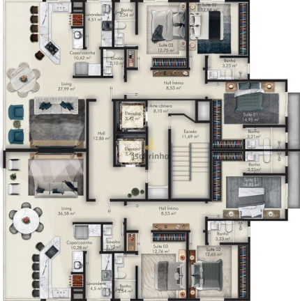 Imagem Apartamento com 3 Quartos à Venda, 130 m² em Meia Praia - Itapema Imagem Apartamento com 3 Quartos à Venda, 130 m² em Meia Praia - Itapema