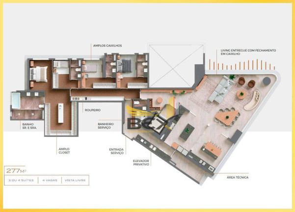 Imagem Apartamento com 4 Quartos à Venda, 277 m² em Alphaville Empresarial - Barueri