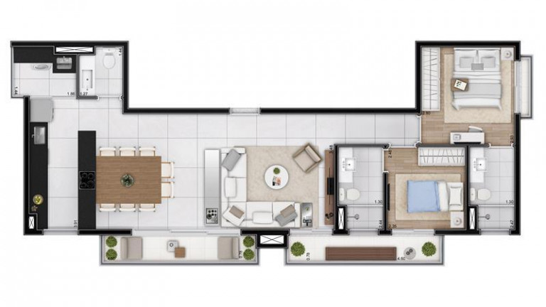 Imagem Apartamento com 2 Quartos à Venda, 64 m² em Conceição - São Paulo