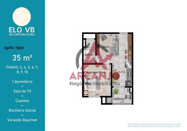Imagem Apartamento com 1 Quarto à Venda, 35 m² em Sertão Do Meio - Ubatuba