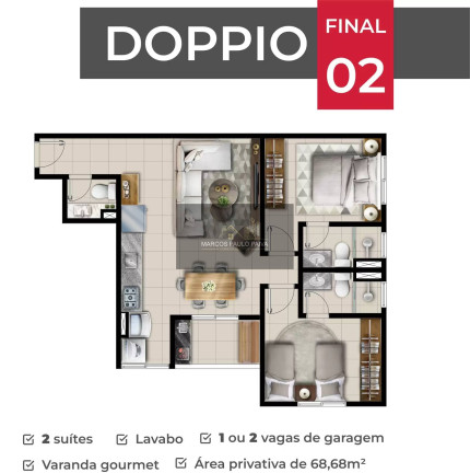 Imagem Apartamento com 2 Quartos à Venda, 64 m² em Atibaia Jardim - Atibaia