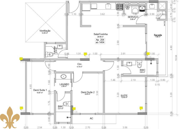 Imagem Apartamento com 3 Quartos à Venda, 106 m² em Campinas - São José Imagem Apartamento com 3 Quartos à Venda, 106 m² em Campinas - São José