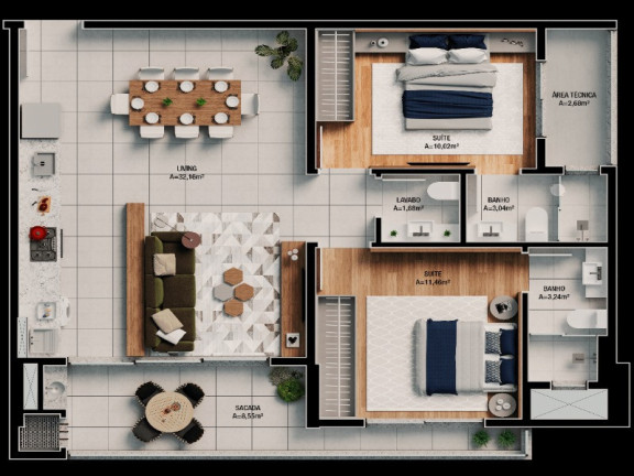 Imagem Apartamento com 2 Quartos à Venda, 80 m² em Praia Brava De Itajaí - Itajaí Imagem Apartamento com 2 Quartos à Venda, 80 m² em Praia Brava De Itajaí - Itajaí