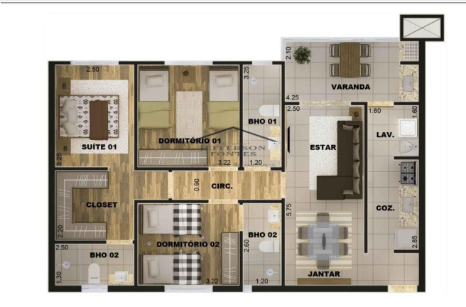 Imagem Apartamento com 3 Quartos à Venda, 92 m² em Bassan - Marília Imagem Apartamento com 3 Quartos à Venda, 92 m² em Bassan - Marília