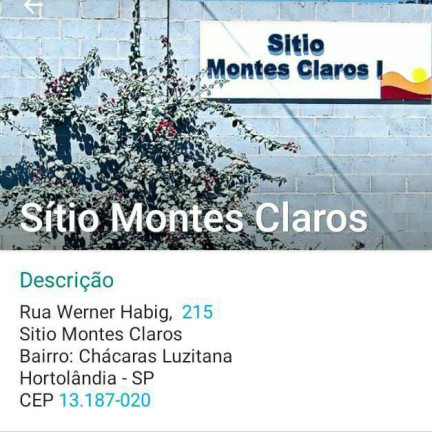 Chácara à Venda,  em Vila Real - Hortolândia