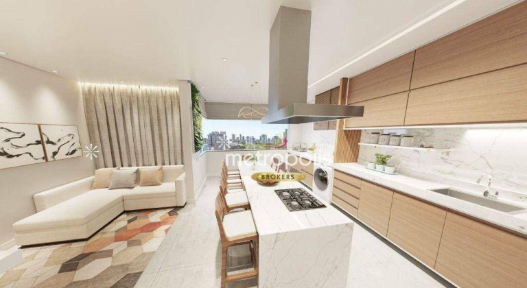 Apartamento com 2 Quartos à Venda, 49 m² em Jardim - Santo André