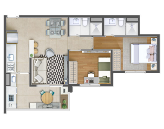 Imagem Apartamento com 2 Quartos à Venda, 60 m² em Butantã - São Paulo