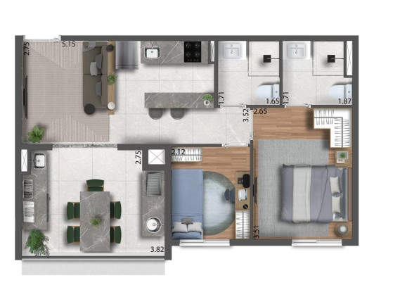 Imagem Apartamento com 2 Quartos à Venda, 51 m² em Mooca - São Paulo