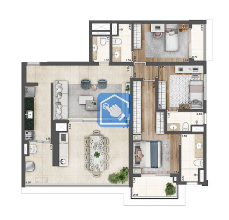 Imagem Apartamento com 3 Quartos à Venda, 126 m² em Brás - São Paulo