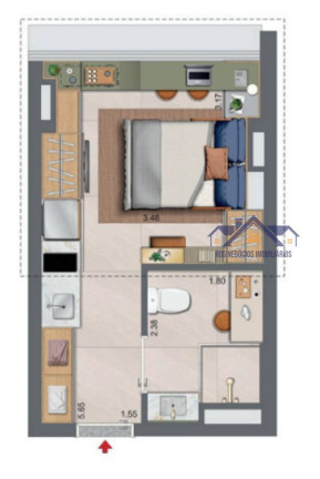 Imagem Apartamento com 1 Quarto à Venda, 27 m² em Brooklin Paulista - São Paulo
