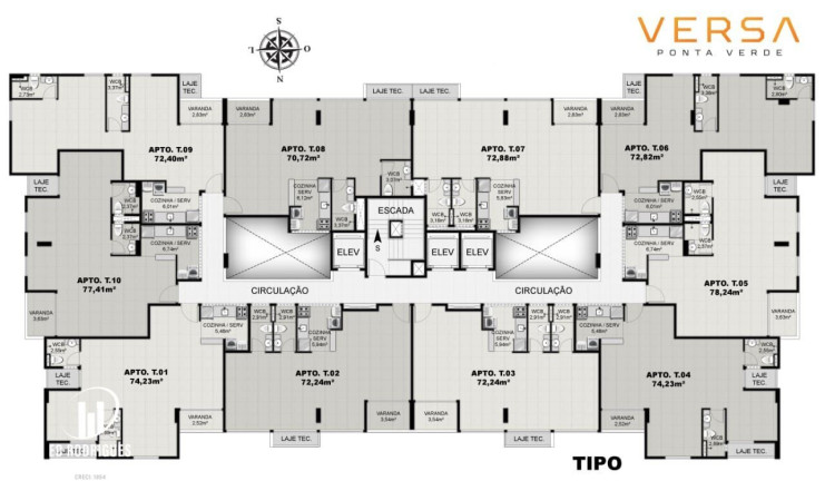 Imagem Apartamento com 2 Quartos à Venda, 70 m² em Ponta Verde - Maceió
