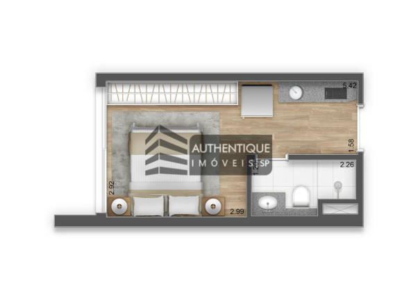 Imagem Imóvel com 1 Quarto à Venda, 17 m² em Mirandópolis - São Paulo