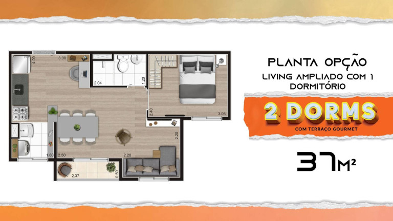 Imagem Apartamento com 2 Quartos à Venda, 37 m² em água Branca - São Paulo