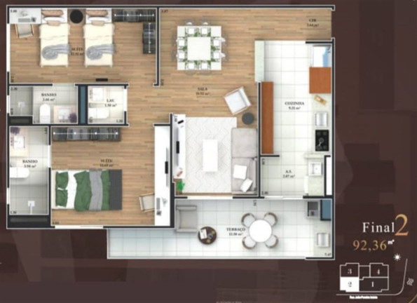 Imagem Apartamento com 2 Quartos à Venda, 92 m² em Aviação - Praia Grande Imagem Apartamento com 2 Quartos à Venda, 92 m² em Aviação - Praia Grande