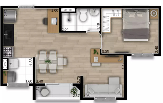 Imagem Apartamento com 2 Quartos à Venda, 37 m² em Pari - São Paulo