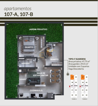 Imagem Apartamento com 2 Quartos à Venda, 47 m² em Alto Tarumã - Pinhais