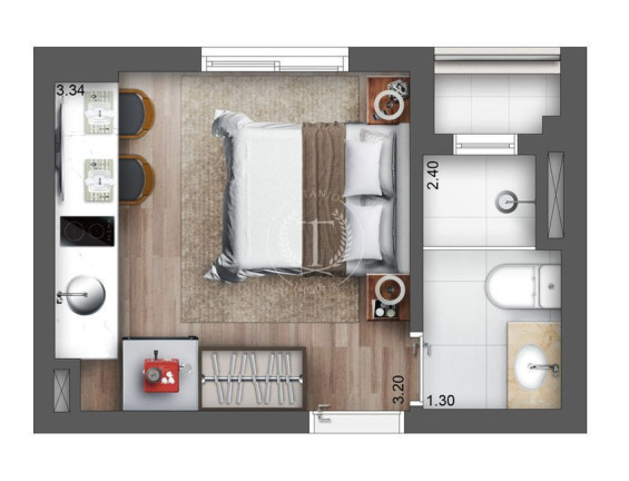 Imagem Apartamento com 1 Quarto à Venda, 18 m² em Santo Amaro - São Paulo