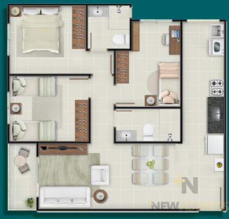 Imagem Apartamento com 3 Quartos à Venda, 61 m² em Santa Paula I - Vila Velha