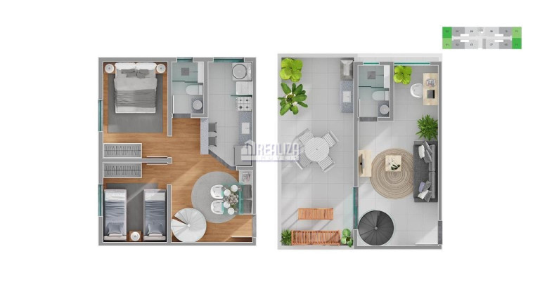 Imagem Apartamento com 2 Quartos à Venda, 40 m² em Paraíso - Uberaba Imagem Apartamento com 2 Quartos à Venda, 40 m² em Paraíso - Uberaba