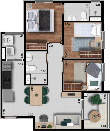 Imagem Apartamento com 3 Quartos à Venda, 70 m² em Nossa Senhora Do ó - São Paulo