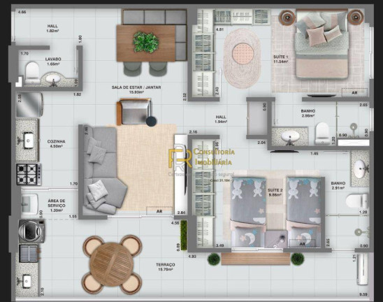 Imagem Apartamento com 2 Quartos à Venda, 78 m² em Aviação - Praia Grande Imagem Apartamento com 2 Quartos à Venda, 78 m² em Aviação - Praia Grande