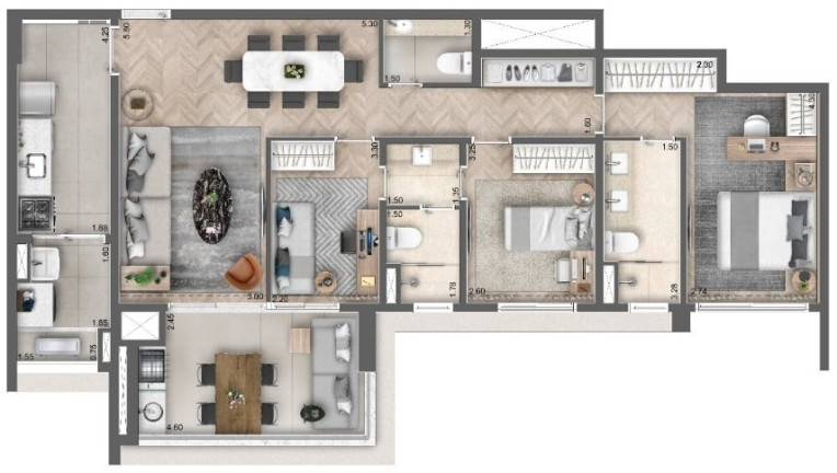 Imagem Apartamento com 3 Quartos à Venda, 144 m² em Campo Belo - São Paulo