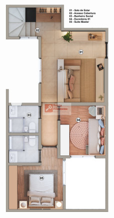 Imagem Cobertura com 2 Quartos à Venda, 103 m² em Santa Maria - Santo André Imagem Cobertura com 2 Quartos à Venda, 103 m² em Santa Maria - Santo André