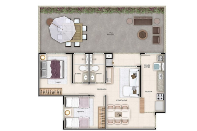 Apartamento com 2 Quartos à Venda, 76 m² em Camaquã - Porto Alegre
