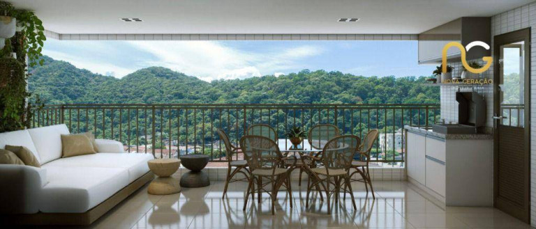 Imagem Apartamento com 3 Quartos à Venda, 105 m² em Canto Do Forte - Praia Grande