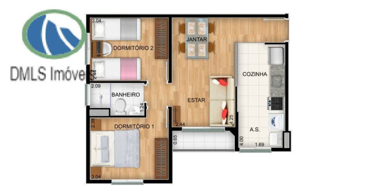 Imagem Apartamento com 2 Quartos à Venda, 46 m² em Jardim Luciana - Franco Da Rocha