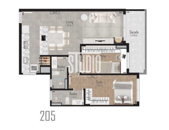 Apartamento com 2 Quartos à Venda, 88 m² em Centro - Carlos Barbosa