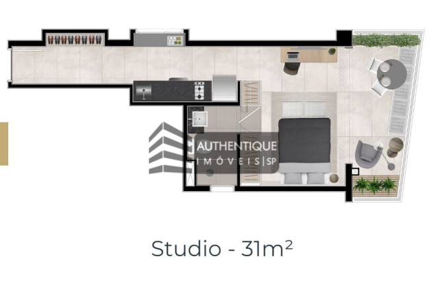 Imagem Apartamento com 1 Quarto à Venda, 25 m² em Vila Nova Conceição - São Paulo