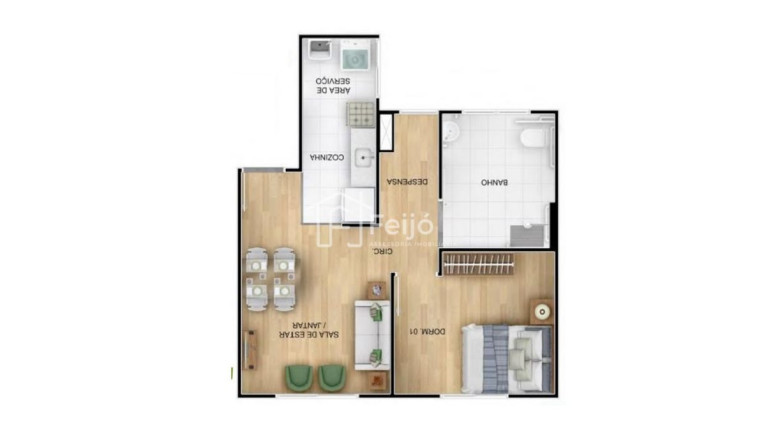 Imagem Apartamento com 2 Quartos à Venda, 41 m² em Campo Novo - Porto Alegre Imagem Apartamento com 2 Quartos à Venda, 41 m² em Campo Novo - Porto Alegre